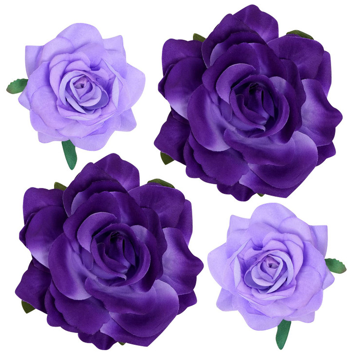 Topbuti Rose Hair Clip Flower Hairpin Brooch Floral Clips 4 Pcs Fabric Rose Flowers Hair Clips Mexican Hair Flowers Pin