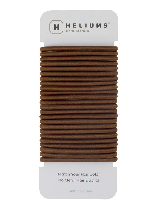 Cyndibands Elastic Hair Ties Brown No Damage 4mm Ponytail Holders for Women Kids 24Pack Hair Elastics in Neutral Colors