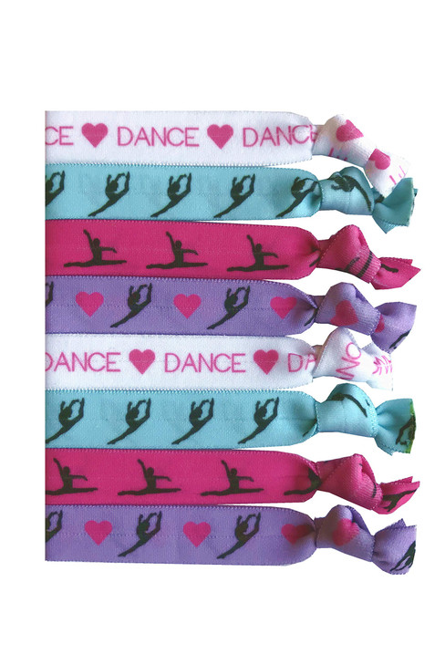 8 Piece Dance Hair Elastics Gifts for Dancers Ballet Accessories for Girls Women Teachers Classes
