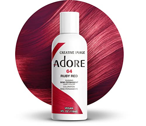 Adore Semi Permanent Hair Color (064 Ruby Red) | Vegan & Cruelty-Free Red Hair Dye | No Ammonia, No Peroxide, No Alcohol | 4 Fl Oz online at globaldelivered