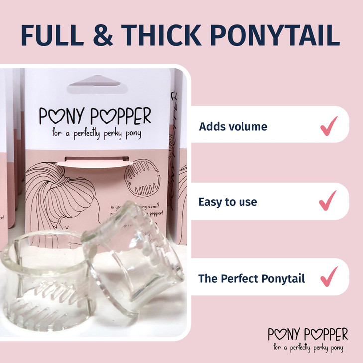 Pony Popper Clip High Ponytail Holder for Full Voluminous Styles Versatile Accessory for All Hair Types Ponytail Volumiz