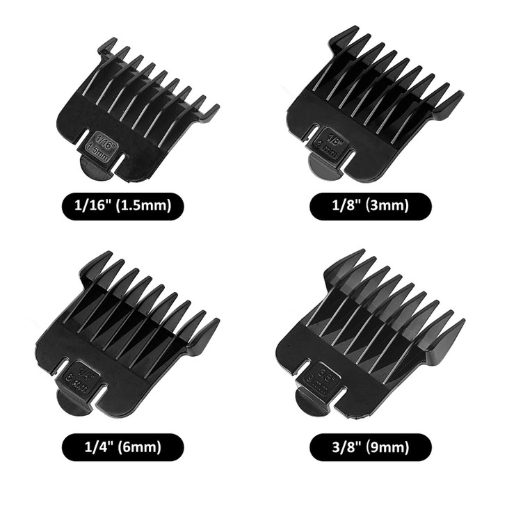 Professional Clipper 12 Pack Clipper Guards for Wahl Detailer Andis T Outliner BaByliss PRO Snapon Blade Attachment Comb
