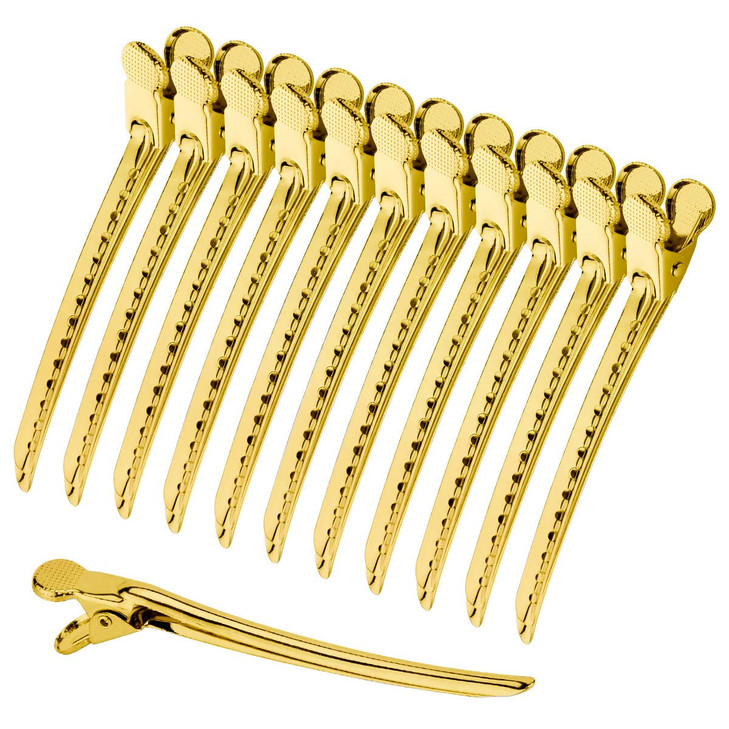 Stainless Steel Hair Prong and Duckbill Sectioning Clips Barrettes for Hairstyling and Salon Use