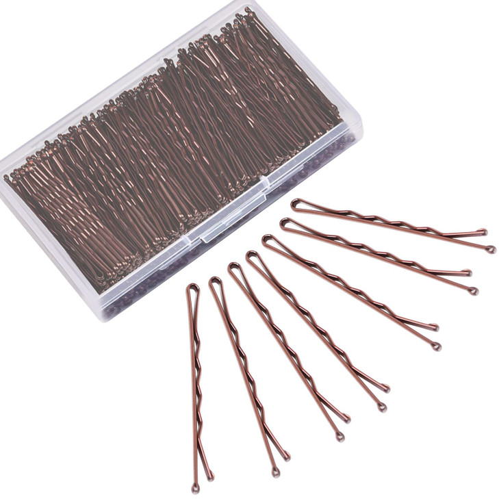 MORGLES Bobby Pins Brown 240 Pcs Hair Pins for Women 22 Inches Hair Accessories with Box