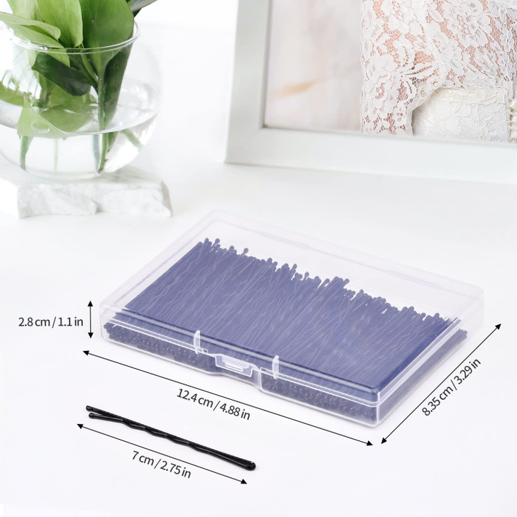 MORGLES 120PCS Jumbo Bobby Hair Pins for Women Girl Large Black Bobby Pins 275Inches with Box