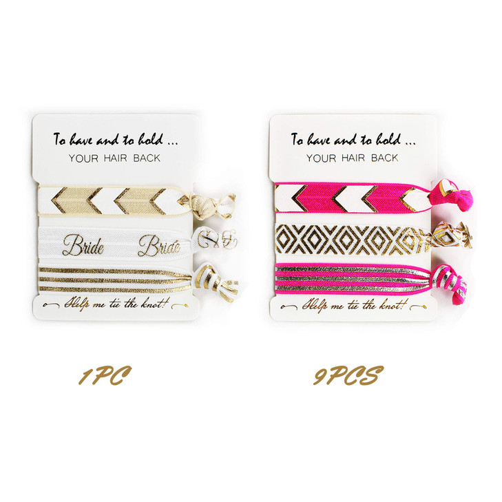 LADY HOME Bride Tribe Hair Accessories Bridesmaid Favors for Bachelorette Party or Wedding Neon Red