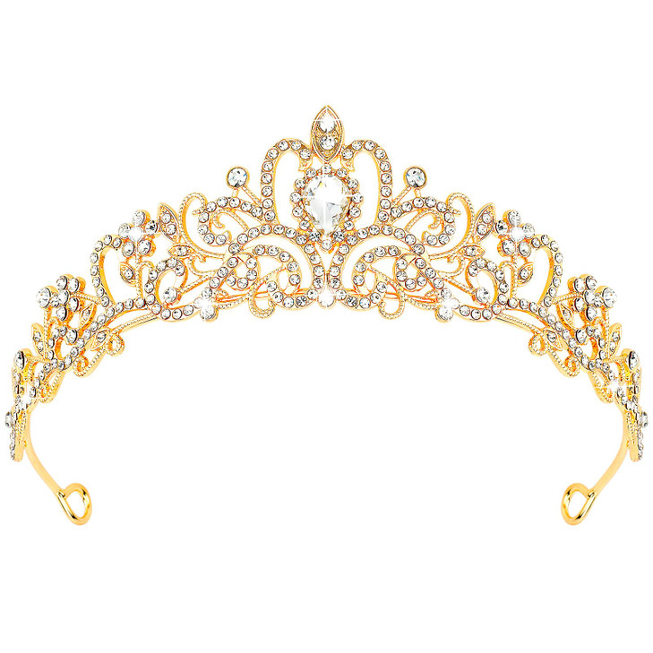 CIEHER Gold Tiara Crowns for Women Girls Bridal Wedding Prom Quinceanera Birthday Christmas Crown Gifts Hair Accessories