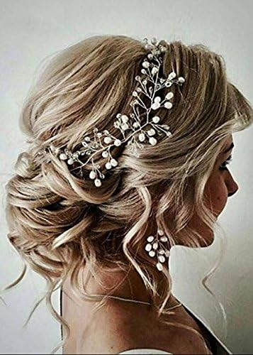fxmimior Bride Crystal Hair Vine Headband Wedding Comb Evening Party Piece gold