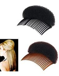 2Pices1Black1Brown Women Bump It Up Volume Hair Base Styling Clip Stick Bum Maker Braid Insert Tool Hair Styler Party Ha