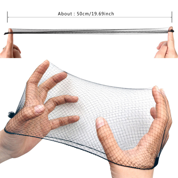 YANTAISIYU 100 Pcs Hair Net 20 Inch Invisible Elastic Mesh Wig nets for Hair Bun Food Service Bulk PackingBlack