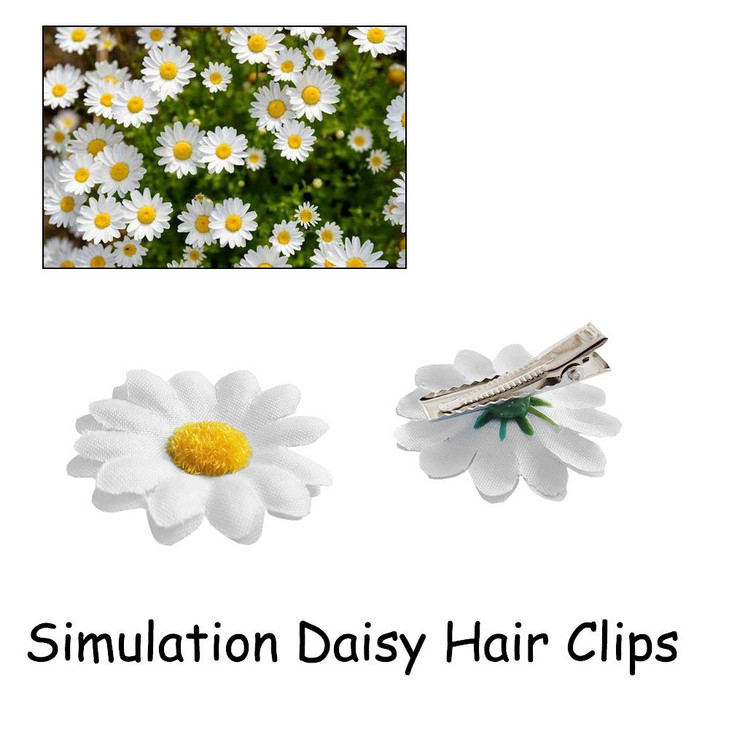 12 Packed Women Sweet Daisy Hairpin Side Bridesmaid Hair Clip Beach Wedding Flower Hair Accessory