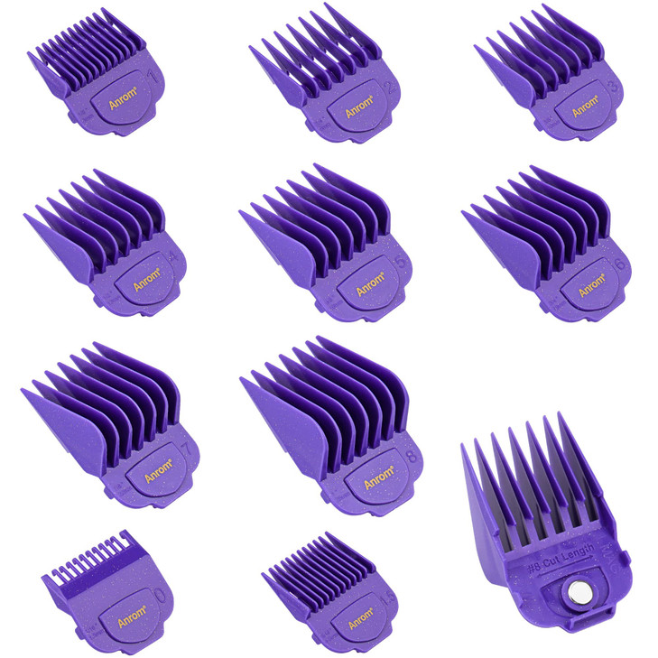 Anrom 10PCS Magnetic Clipper Guards Guide Comb Set for Andis Master Hair Clipper MBA MBX MC2 ML MA1 RACA PM1 PM2 PM3 PM4