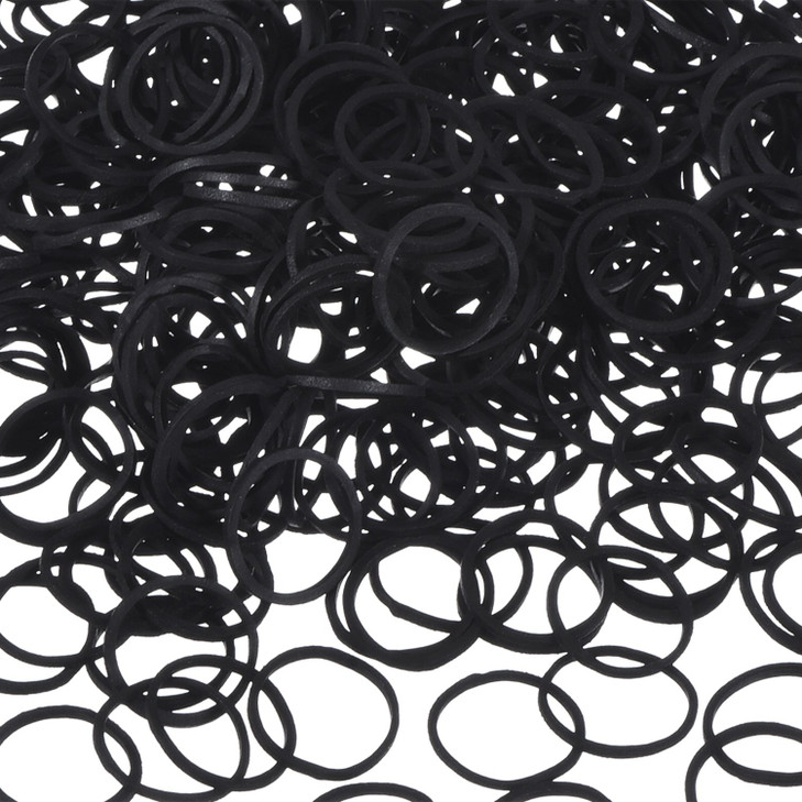 Hicarer Pack of 2000 Mini Rubber Bands Black Soft Hair Elastics Braiding Bands for Small Dreadlocks Wedding Hairstyle an