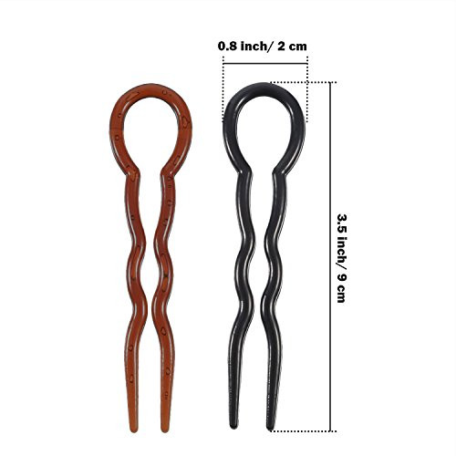 Bememo 20 Pcs Grip Hair Pins for Thick Hair U Shaped Pin French Simple Fast Spiral Braid Twist Styling Clip Pin for Lady