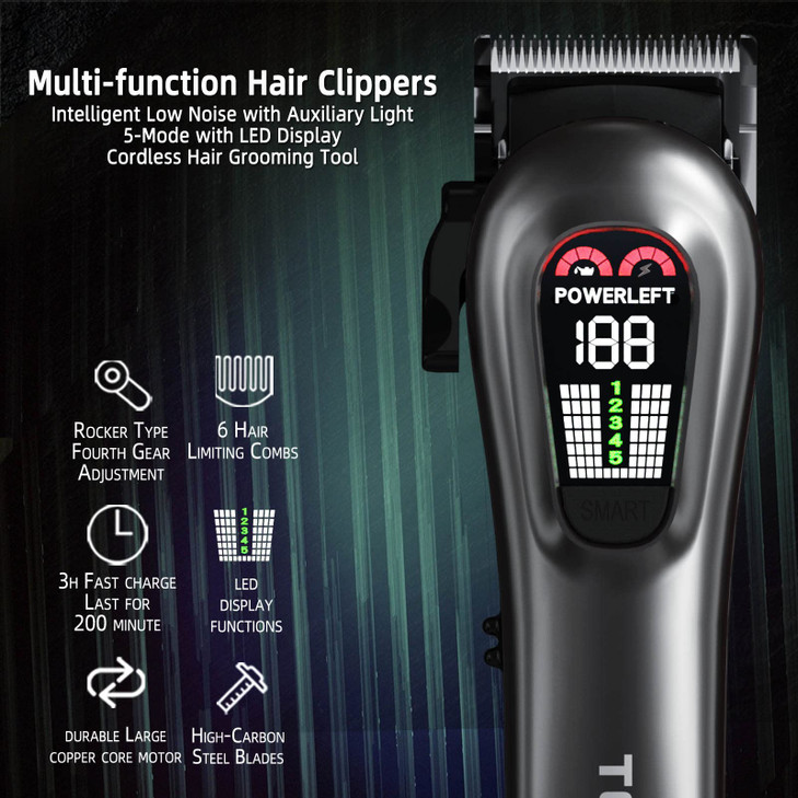 TCMKY Hair Clippers for Men Professional Hair Trimmer for Men CordlessCorded Barber Clippers for Hair Cutting GroomingRe
