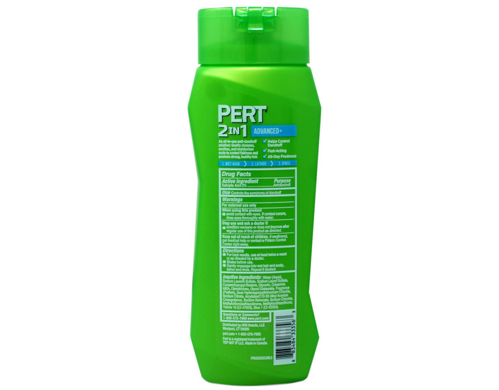 Pert Anti-Dandruff 2 in 1 Shampoo and Conditioner - Advanced Shampoo Conditioner with 2 Percent Salicylic Acid - Dandruff Shampoo with Zinc - 13.5 oz