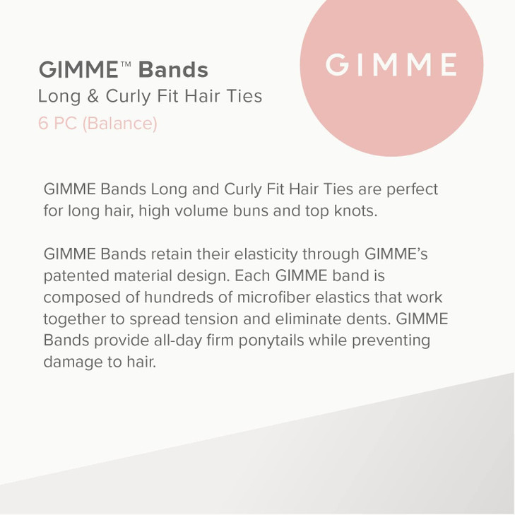Gimme Beauty Long Curly Fit Hair Ties Blondie Damage Free Hair Ties Seamless Microfiber Elastics Long Curly Hair Accesso
