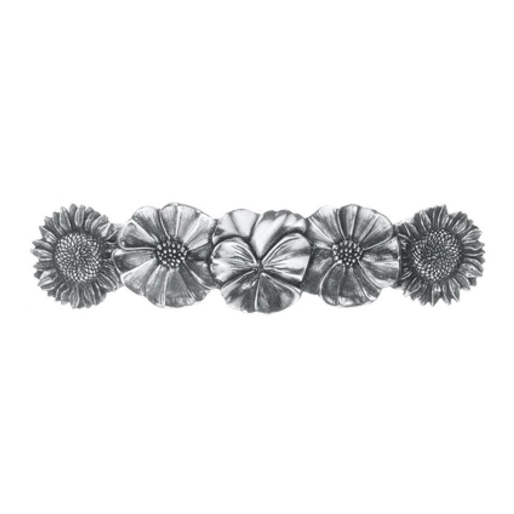 DANFORTH Flowers Hair Barrette Handcrafted Pewter Barrettes For Women 3 Made In USA