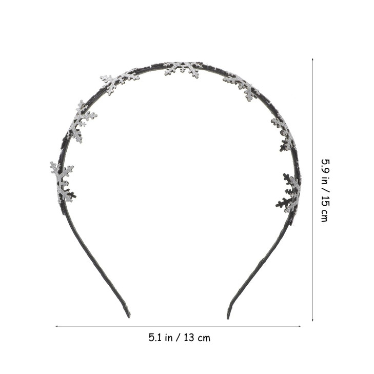 Lurrose Snowflake Headband Snowflake Crown Christmas Hair Accessories for Women Girls