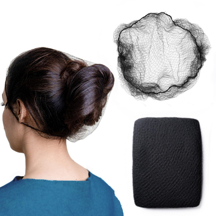 ZefeqCo 100Pcs Black Hair Net 24 Invisible Hair Nets for Women and Men Perfect for Hair Bun Sleeping Kitchen Food Servic