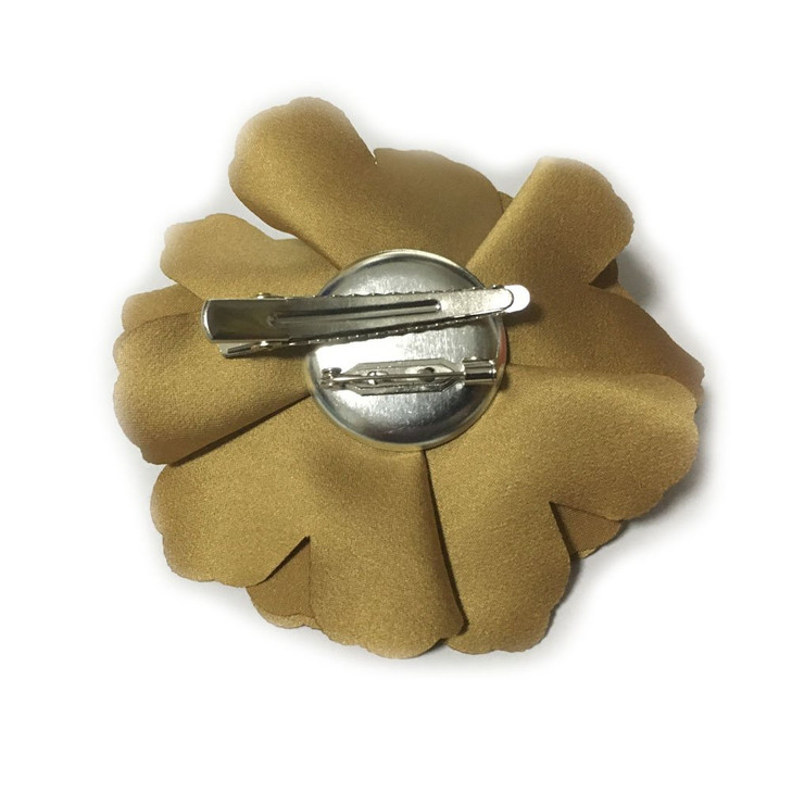 Meilliwish Camellias Flower Hair Clip and Brooch Pin 1 PCSA74MustardYellow