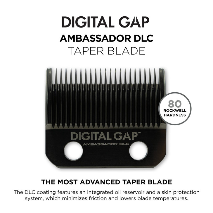 COCCO Digital Gap Ambassador DLC Taper Clipper Blade ADGCTDLC Replacement Blade Designed for Hyper Veloce Pro Veloce Pro