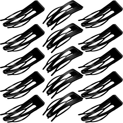 32 Pieces Hair Clips Set 3 Prong Double Grip Metal Barrettes Hair Comb Accessories for Women Girls Hair Accessories Blac