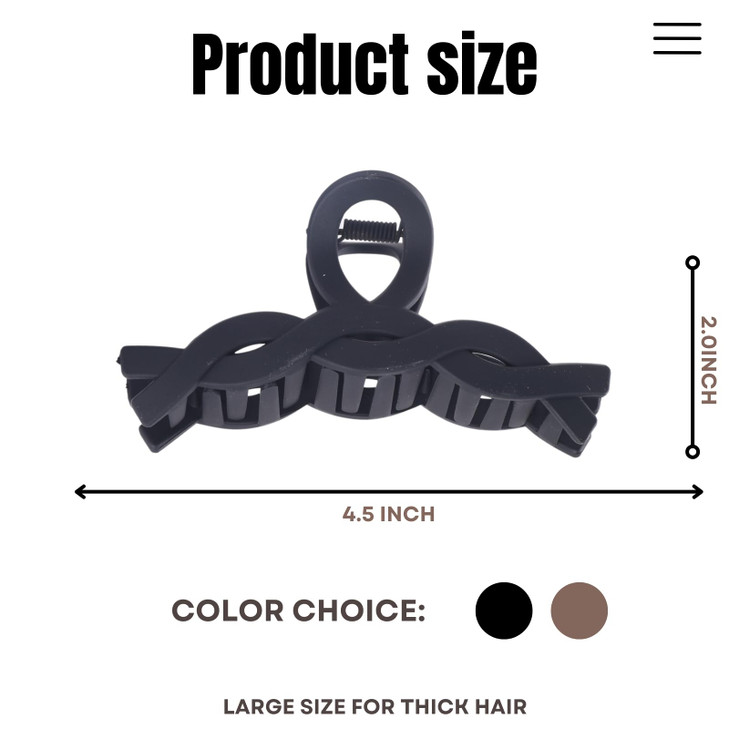 8 Pack Large Claw Clips for Women Thick Hair Strong Hold Matte NonSlip Hair Clips MultiStyle Jaw Clips for Long Curly St