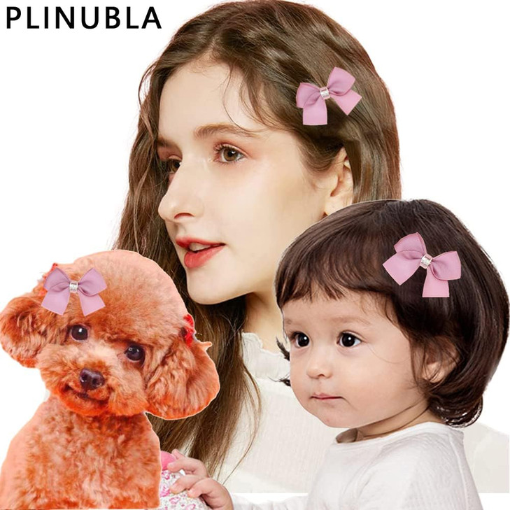8PCS Baby Girl Dog Gift Wrap Hair Bow Clips Barrettes Assorted Hair Accessories Alligator Clip for Little Girls Toddler