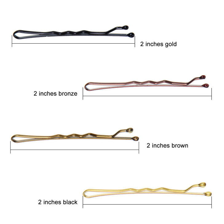 Hicarer 200 Pieces Multicolor Bobby Pins 4 Colors Hair Pins Assorted Colors Hair Clips with Clear Boxes for Women