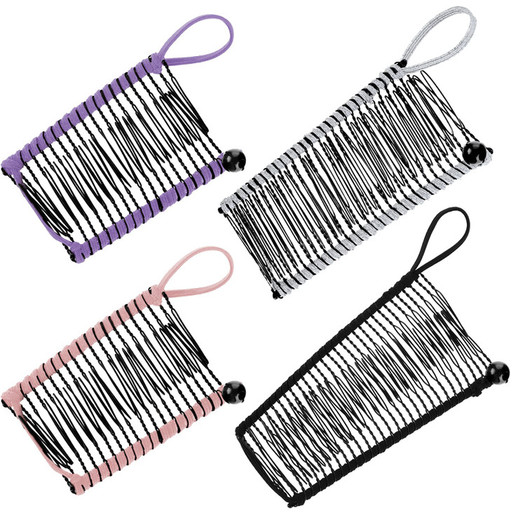 WILLBOND 4 Pcs Banana Hair Clips for Women Large Small Comb Vintage Clincher Banana Grip Clip Styling Accessories Gift f