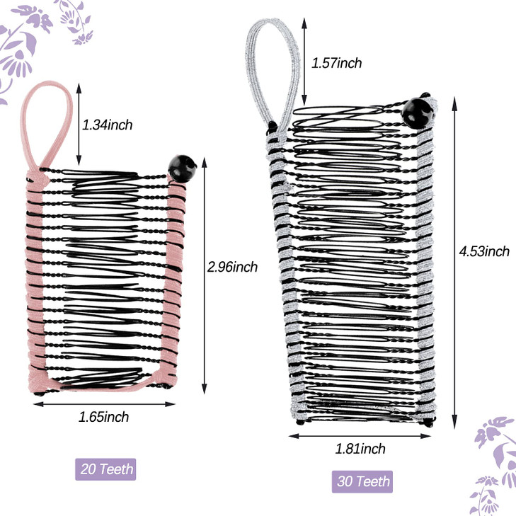 WILLBOND 4 Pcs Banana Hair Clips for Women Large Small Comb Vintage Clincher Banana Grip Clip Styling Accessories Gift f
