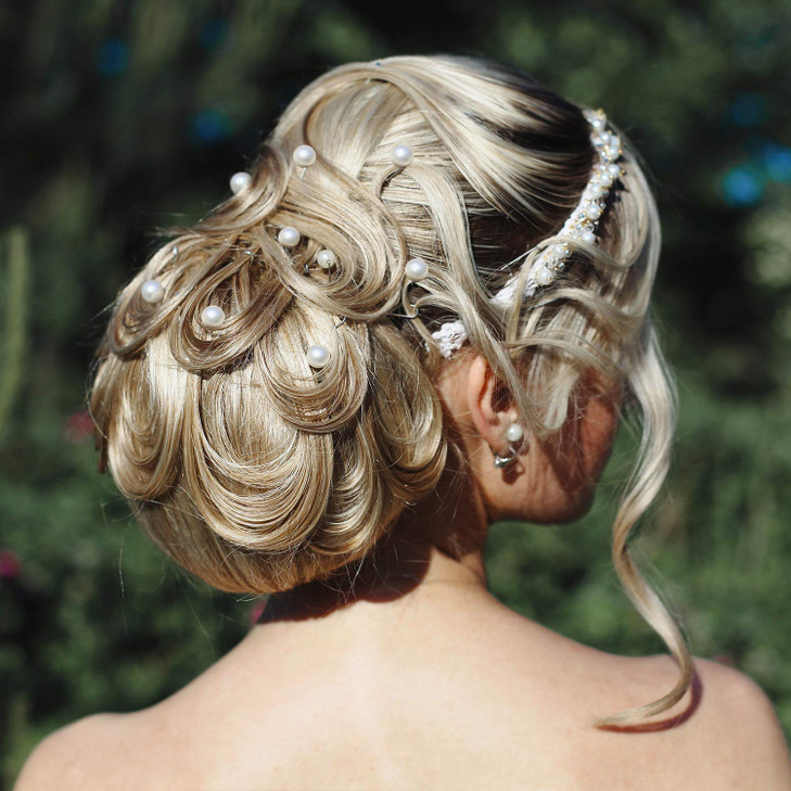 40 Packs Pearl Hair Pins Bridal Wedding White Pearl Hair Accessories Bobby Clips for Brides and Bridesmaids03 Inch