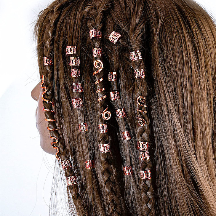 28 Pieces Hair Accessories for Women Gold Loc Jewelry Hair Cuffs Spiral Coils Dreadlock Rings and Clips