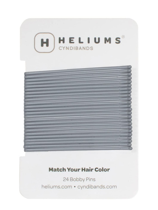 Heliums Large Bobby Pins Gray 25 Inch Extra Long Straight Hair Pins Enamel Coated 24 Count
