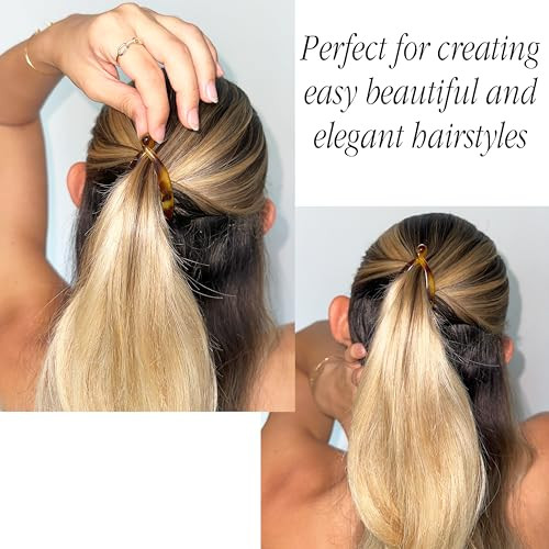 Camila Paris CP2192 French Extra Small Banana Clip Hair Comb for Fine Hair Classic Banana Clips Hair for Thin Hair Ponyt