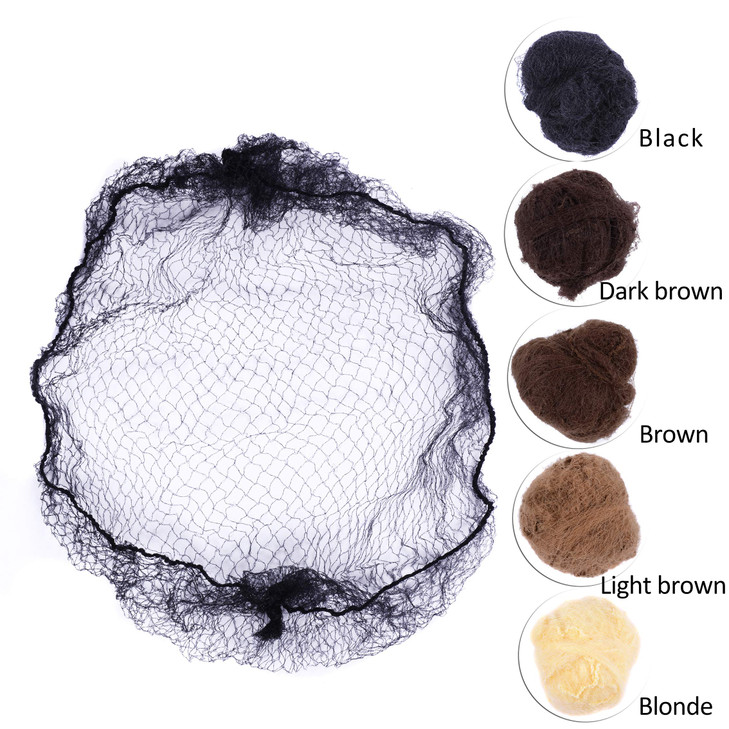 YANTAISIYU 50 Pcs Hair Net 20 Inch Invisible Elastic Mesh Wig nets for Hair Bun Food Service Bulk PackingMulticolored