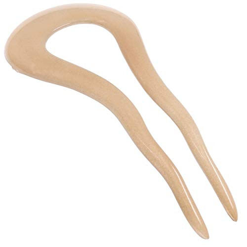 Camila Paris CP3096 French Twist Stick Clip Pins Beige Wavy Hair Pin UShaped Hair Fork for Girls Spiral Updo Chignon Bun