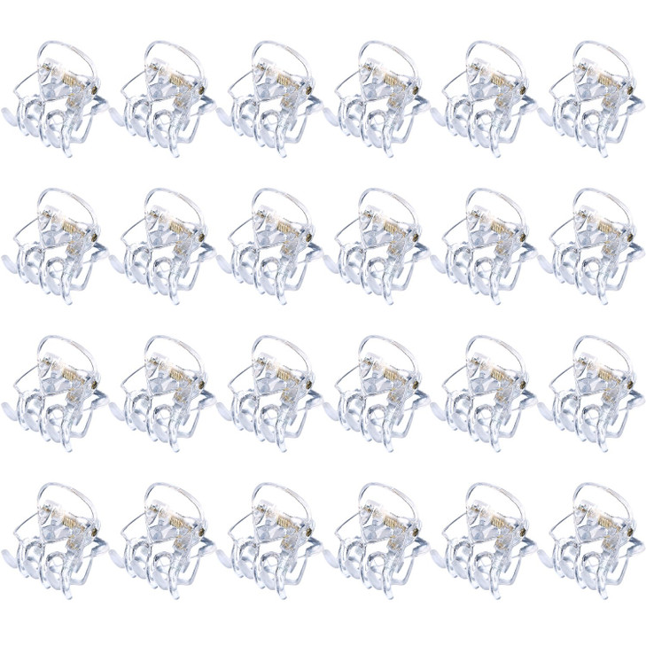 Hotop Hair Clip 24 Pcs Small Mini Hair Claw Clips for Girls and Women NonSlip Plastic Tiny Jaw Clips Clear