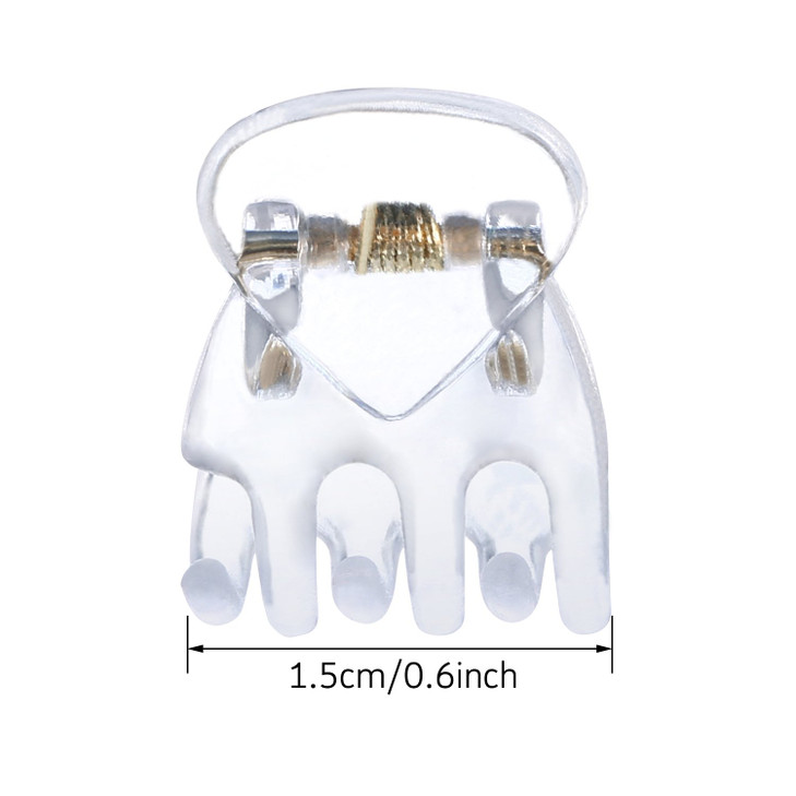 Hotop Hair Clip 24 Pcs Small Mini Hair Claw Clips for Girls and Women NonSlip Plastic Tiny Jaw Clips Clear