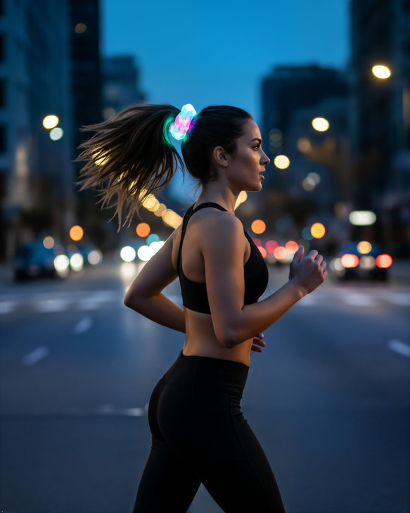 MUYANN Light Up Scrunchies Hair 80s Valentines Day LED Hair Accessories for Women Mothers Day Gift Hair Ties Bands Girl