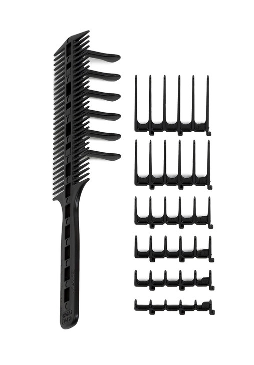 CombPal Scissor Clipper Over Comb Hair Cutting Tool Barber DIY Home Hair Trimming Guide Comb Set Classic Set Black