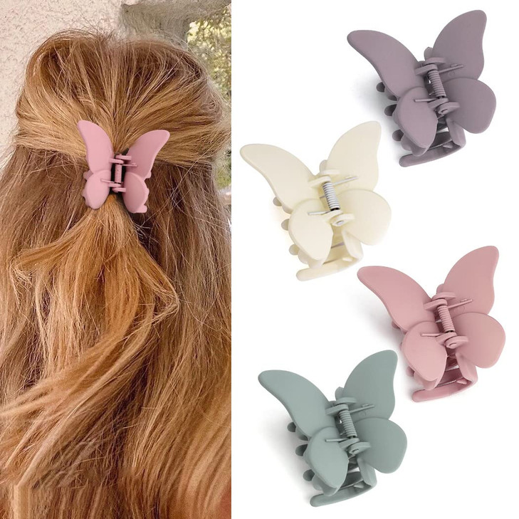Canitor Butterfly Hair Accessories 27 Claw Clips for Women Matte Medium Hair Clips for Thick or Thin Hair Cute Girls Hai