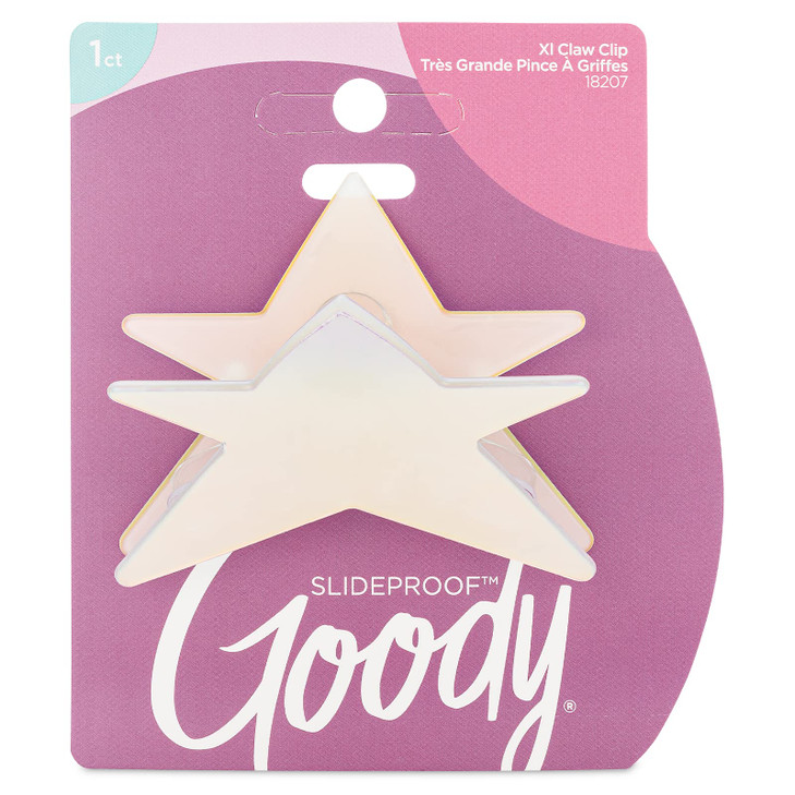 Goody Nostalgia Large Star Claw Clip 1 Ct Secure Grip Hair Clip for Women Men Boys Girls Comfortable Fun Hair Styling Ac