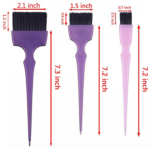 PERFEHAIR Hair Dye Coloring Brushes Kit Color Applicator Tint Brush6 Pieces