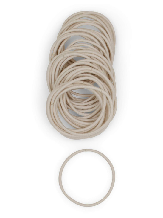 Heliums Thin Hair Elastics Light Blonde 2mm Ties for Thin Hair 175 Inch Medium Hold No Damage Ponytail Holders 40 Count