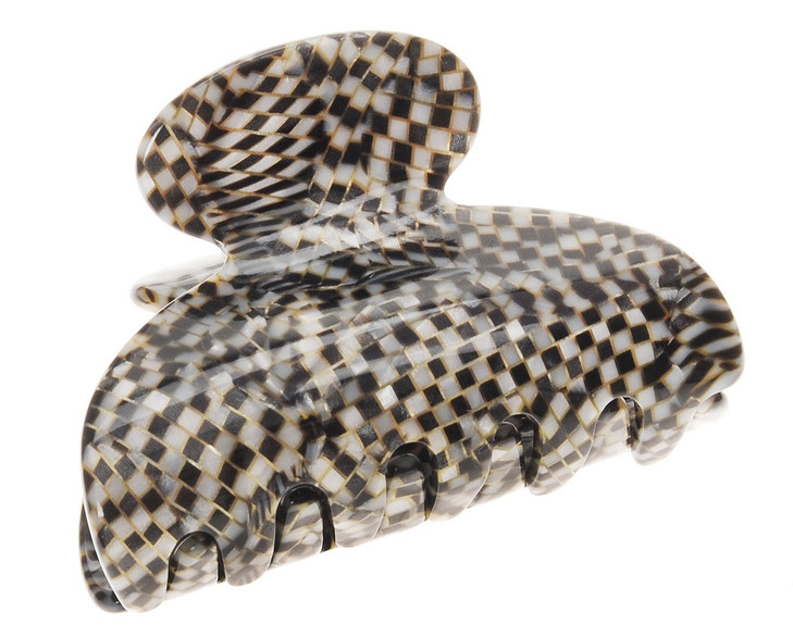 France Luxe Little Couture Claw Clip Opera Silver