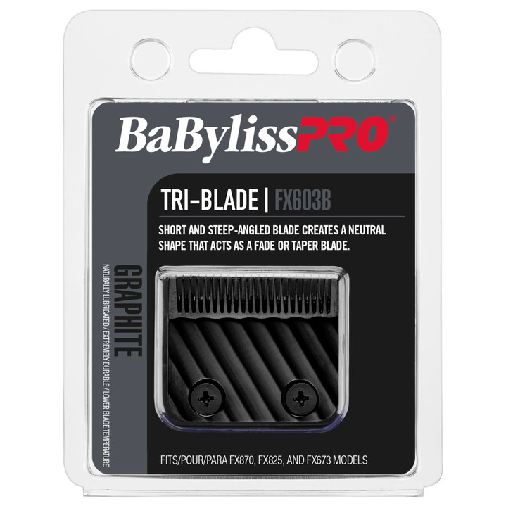 BaBylissPRO Barberology Black Graphite Tri Replacement Blade for Hair Clippers FX603B