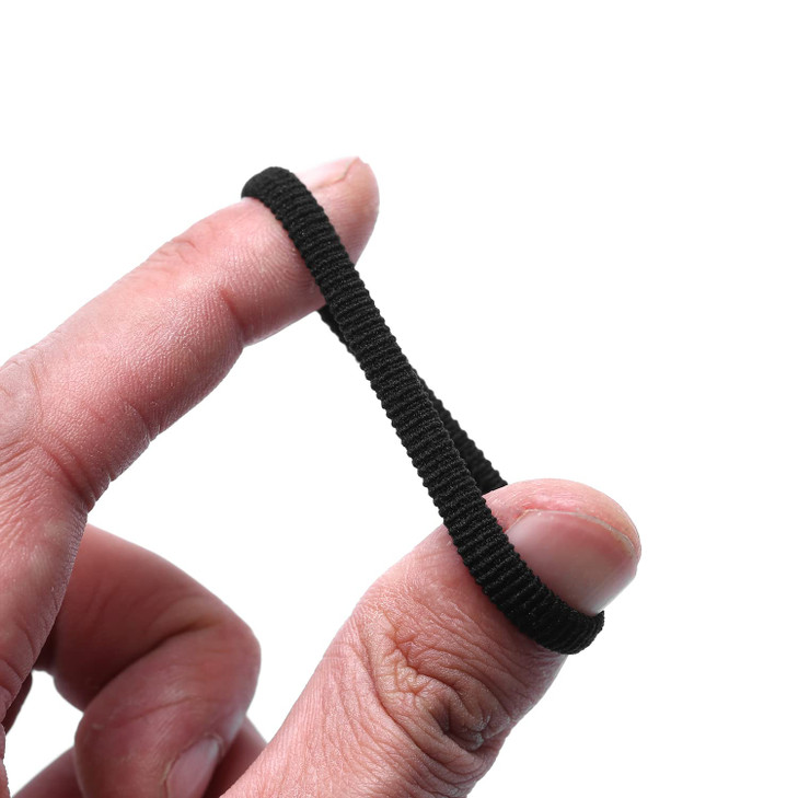 WANBY Hair Ties Mini Seamless Black Hair Bands Soft Elastics Ponytail Holders Hair Ties 100 Pcs