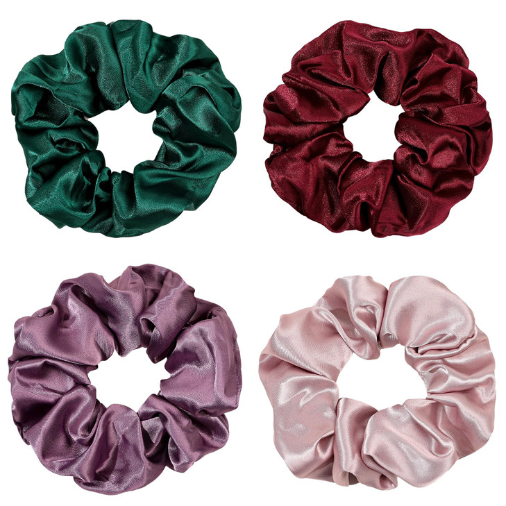 Silk Scrunchies for Girls and Women Cute Hairties for Thick Curl or Fine Hair No Crease Soft Hair Accessories Ponytail H